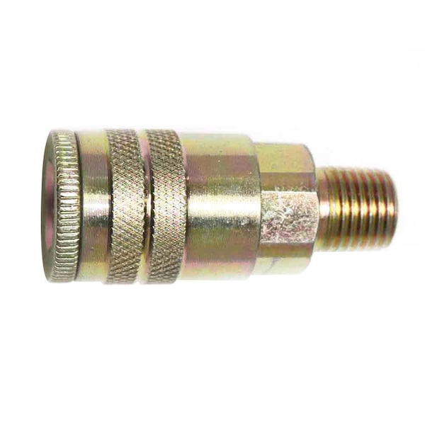 Interstate Pneumatics 1/4 Inch Industrial Steel Coupler x 1/4 Inch Male NPT, PK 6 CH441-D6 - main